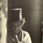 Konstanty as a “magician in the high hat”, ćledziejowice 1946. Photo H. Hermanowicz