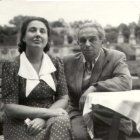Konstanty with Natalia in Czechoslovakia, Podiebrady 1949