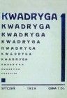 A design of the title page of “Kwadryga” monthly, by K.I.Gałczyński